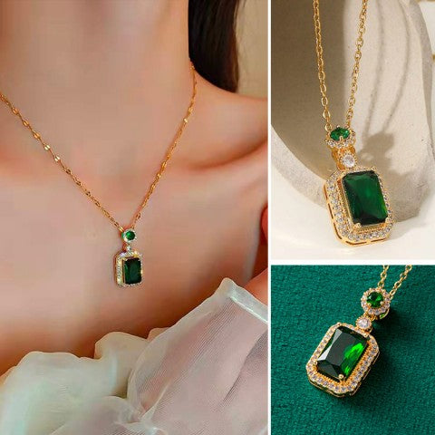 Emerald Square Zircon Set